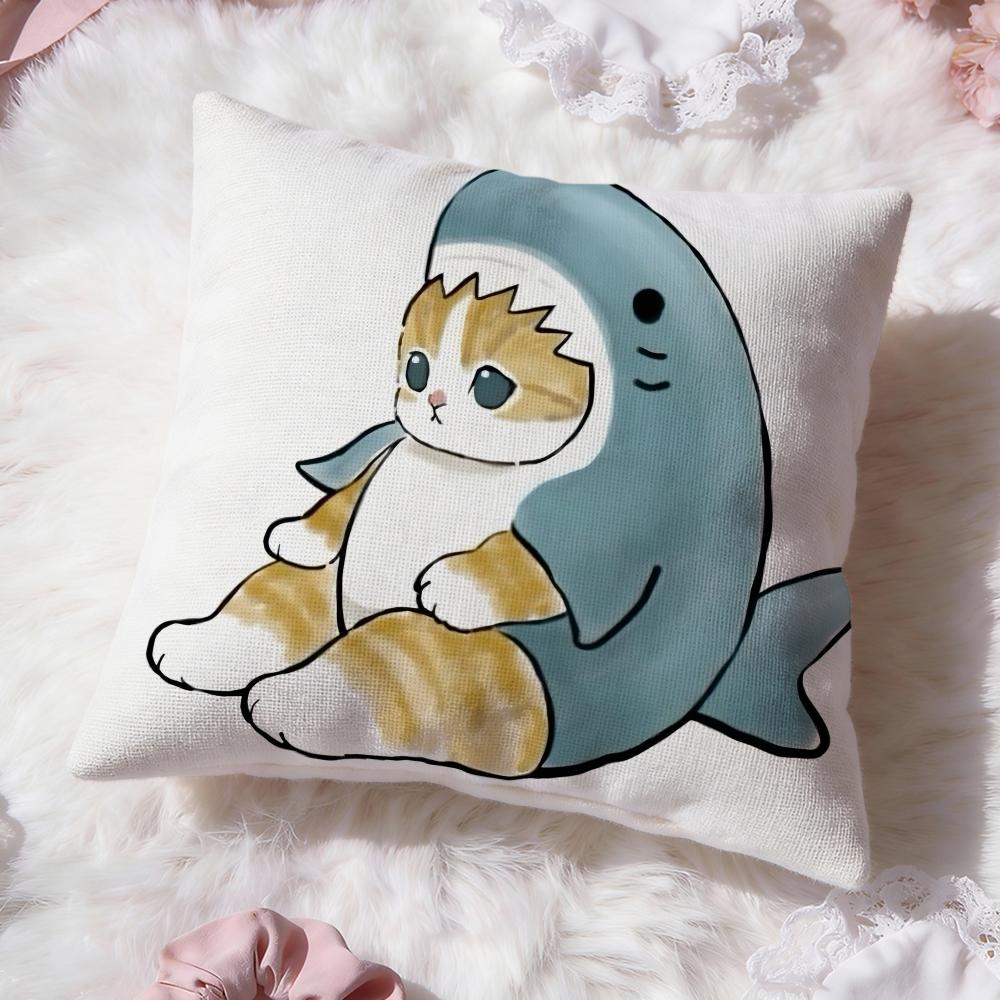 

Cute M-MofusandS Cushion Cover Premium Comfort Reversible Pillow Cove -Two in One Design for Any Room & Car Interior 30cmx30cm