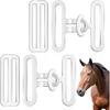 6 Pcs Horse Blanket Surcingle Buckle Replacement Kits, 2" Universal Surcingle Replacement Set Heavy Duty Hardware for Repair and Restore Any Horse