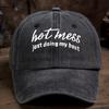 Letter Printed Baseball Cap Classic Washed Old Retro Peaked Cap Outdoor Leisure Sports Breathable Sun Hat