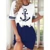 New Letter Printing Casual Versatile Fashion Trend High Quality Lightweight Medium and Long Dress