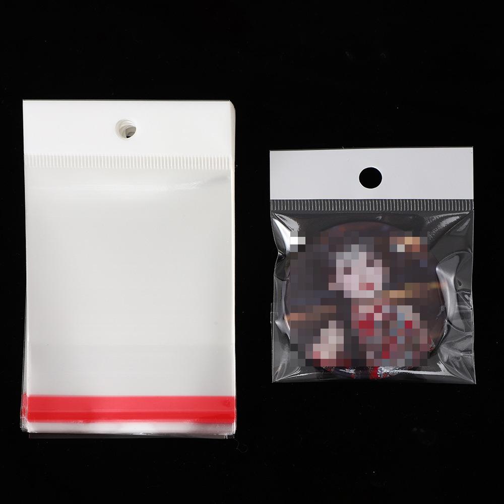 Transparent Self Sealing OPP Plastic Bag Retail Display Storage Packaging Bag with Hanging Holes for Jewelry Multi Specification Self-adhesive Pouch