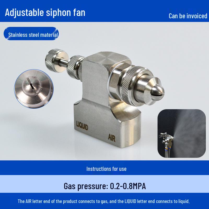 Stainless Steel Dual-Fluid Air Atomization Spray Nozzle for Disinfection and Humidification