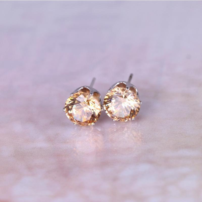 

Жіноча мода Ювелірні вироби Елегантний кубічний цирконій CZ Сережки-гвоздики Весільний подарунок 1 Pair