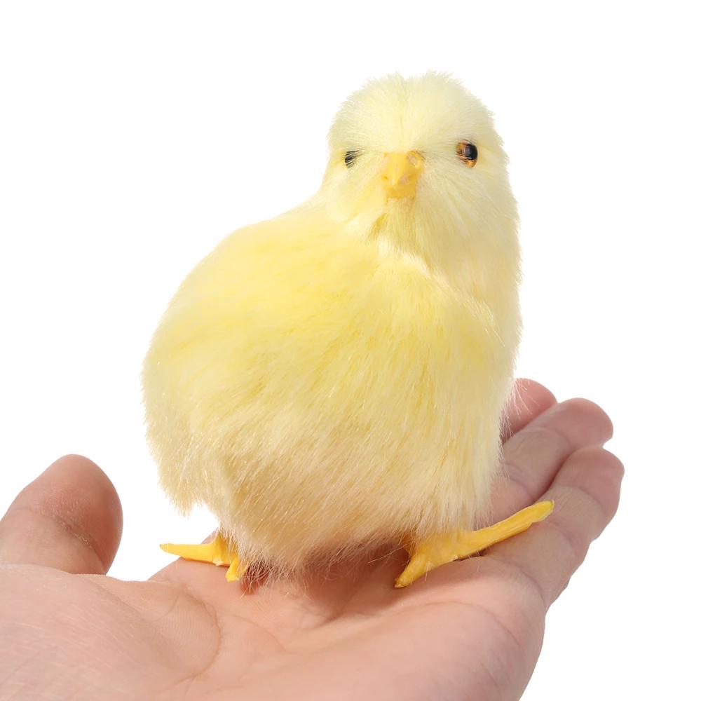 Mini Scene Model Home Decoration Easter  Chick Simulation Furry Chicken Lifelike Bird