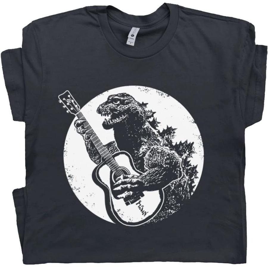 Guitar Shirt Cool Funny Guitar Shirt for Men Women Guys Boy Dinosaur Playing Acoustic Guitar T Shirt Vintage Rock Graphic Tee S