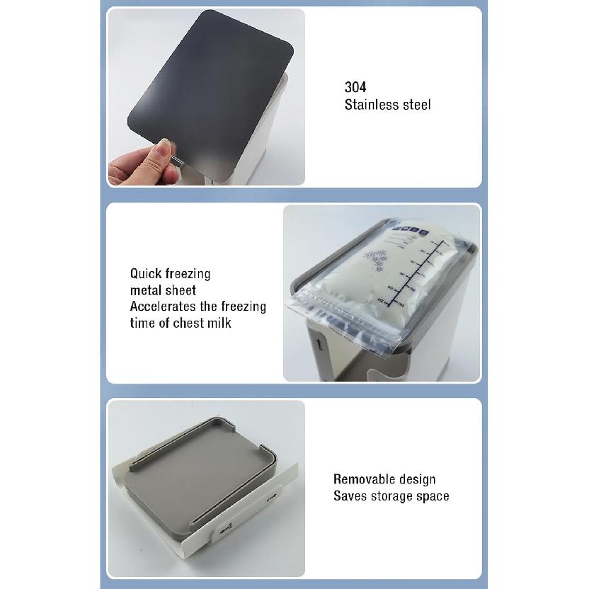 Keenso Milkies Freeze Organizer,Breastmilk Storage Container Storing System for Freezing Breastmilk