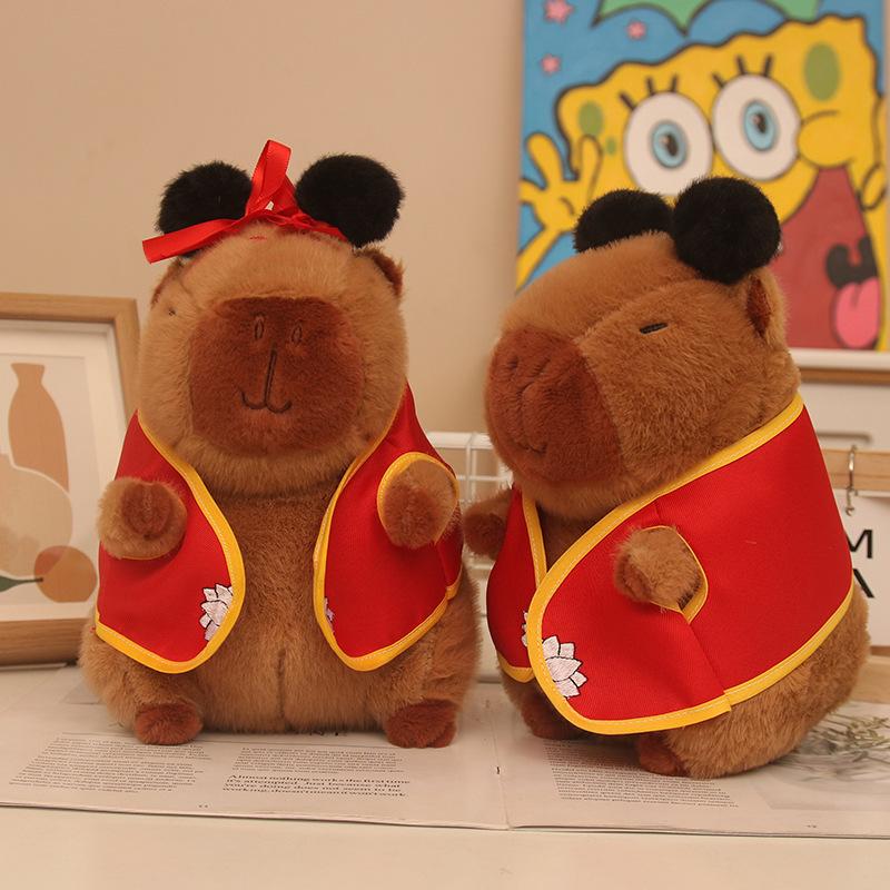 

8-Inch doll machine doll plush toy boutique grab machine kapibara doll wedding gift 22cm [kapibara]