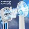 Mini Handheld Fan with Phone Holder 3 Speed USB Rechargeable Summer Cooling Fan