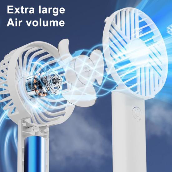 Mini Handheld Fan with Phone Holder 3 Speed USB Rechargeable Summer Cooling Fan
