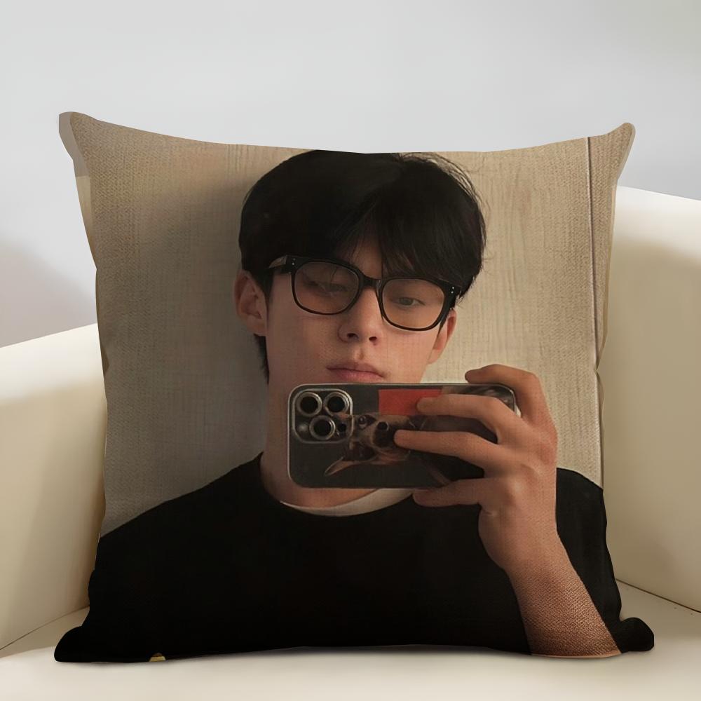 Dylan Wang Chinese Actor Cushion Household Decoration Linen Sofa Cushion Cover: Skin-Friendly & Breathable with Invisible Zipper
