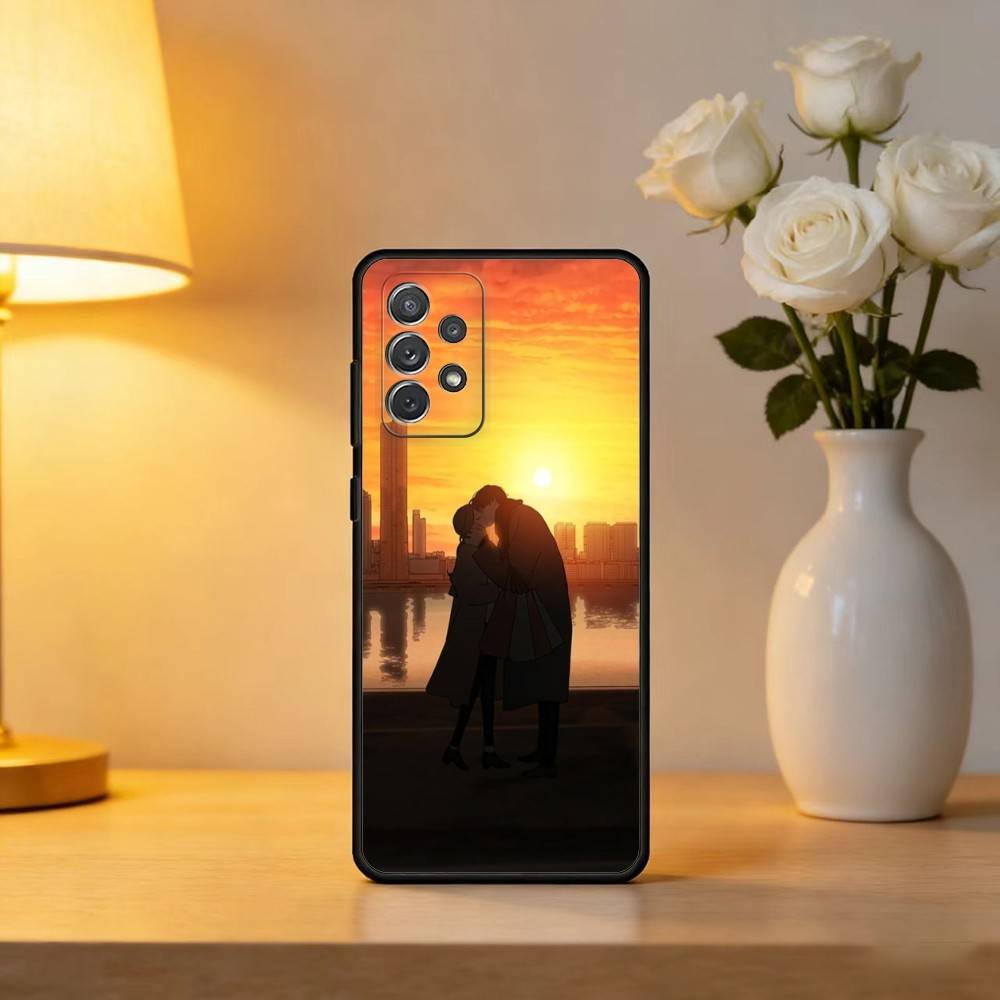

T-Tears On A Withered Flower Soft Silicone Black Cover Phone Case For Samsung Galaxy A73,A72,A71,A70,A53,A52,A51 Samsung a72