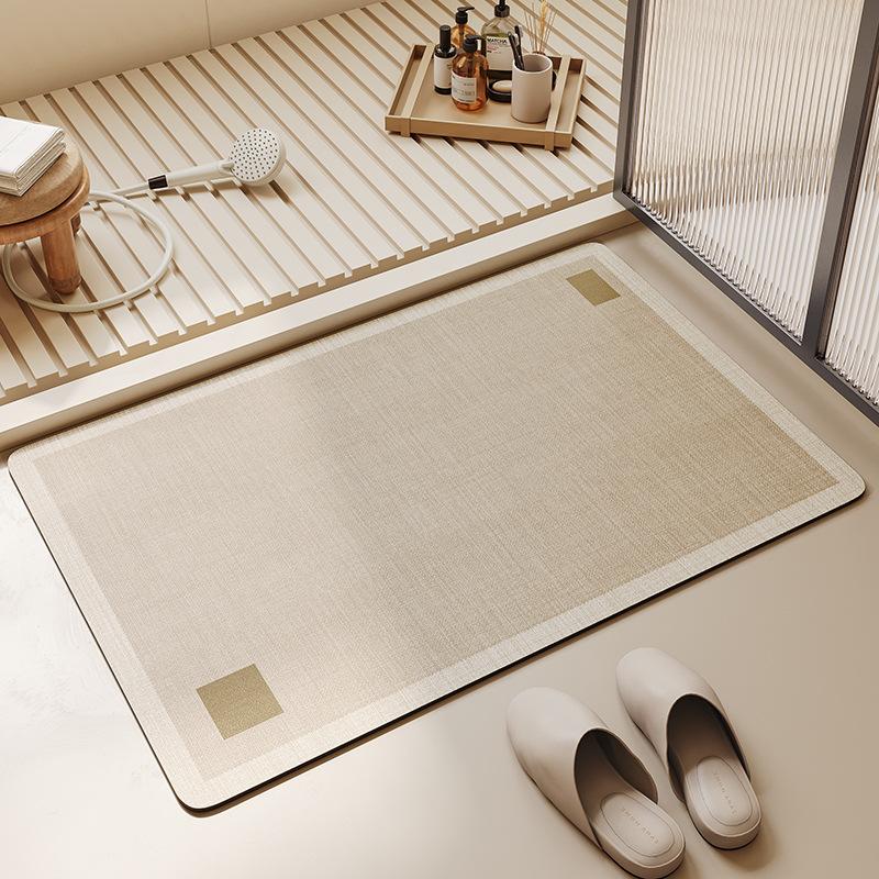 Diatomaceous Earth Floor Mat Home Bathroom Mat Door Entrance Dirt Resistant Absorbent Bath Rug