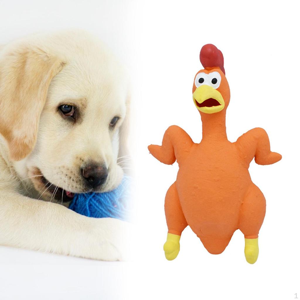 Dog Chew Toy Screaming Chicken Funny Backyard Games Beach Sturdy Interactive 12x21cm
