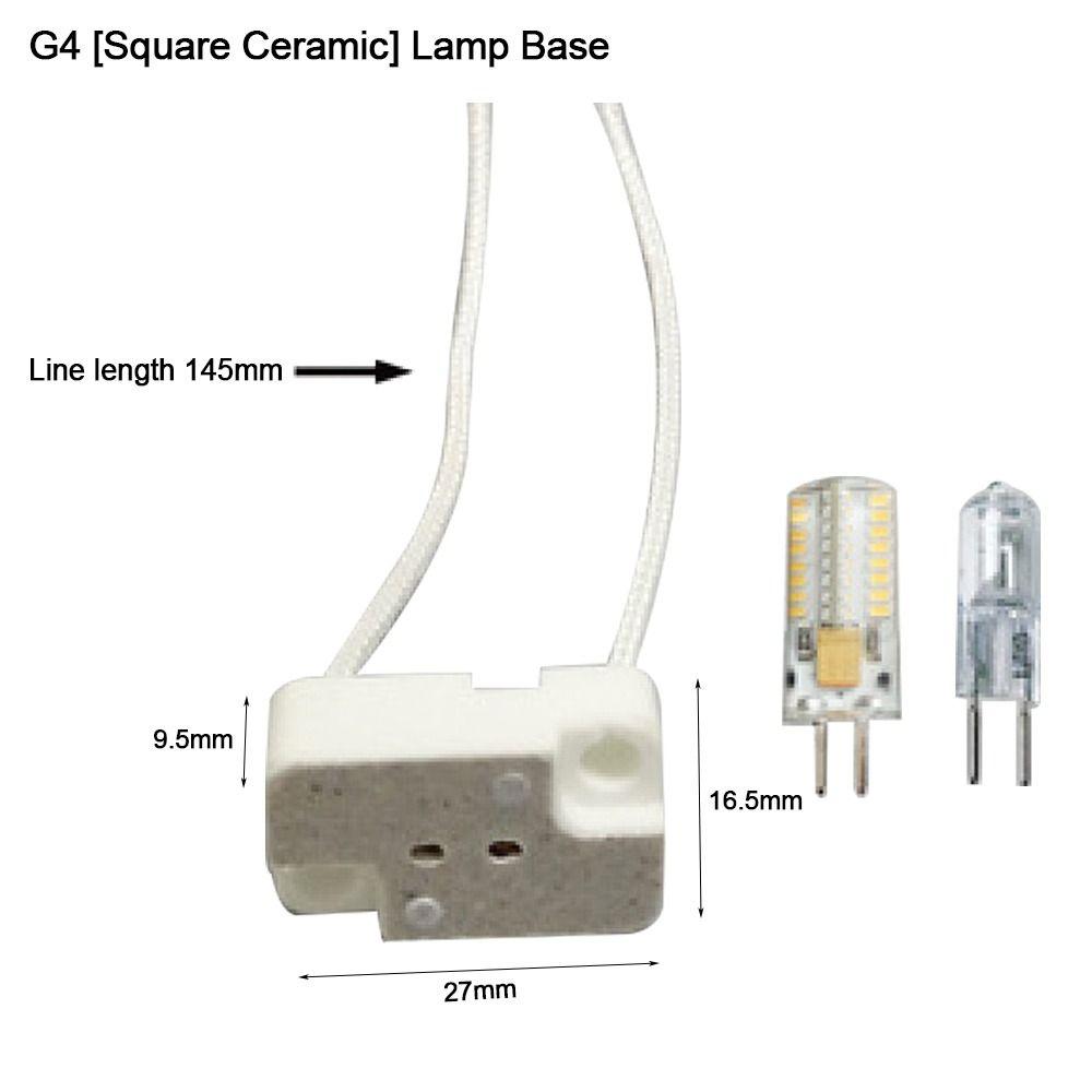 High Quality Wire Connector Lamp Holder G4/G5.3/G9 G4 Socket Plug Bulb Base Ceramic Head 10cm Lamp Socket for Halogen lamp