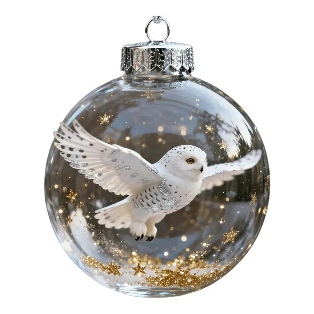 

Natures Birds Crystals Glass Ornament Christmas Ball Decoration Clear Ball For Christmas Tree Haning Pendant Party Home Orn S7F5