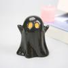 Keramická svítící dekorace duch Malá bílá figurka ducha LED Halloweenský duch Stolní ozdoba pro vnitřní domácí dekoraci