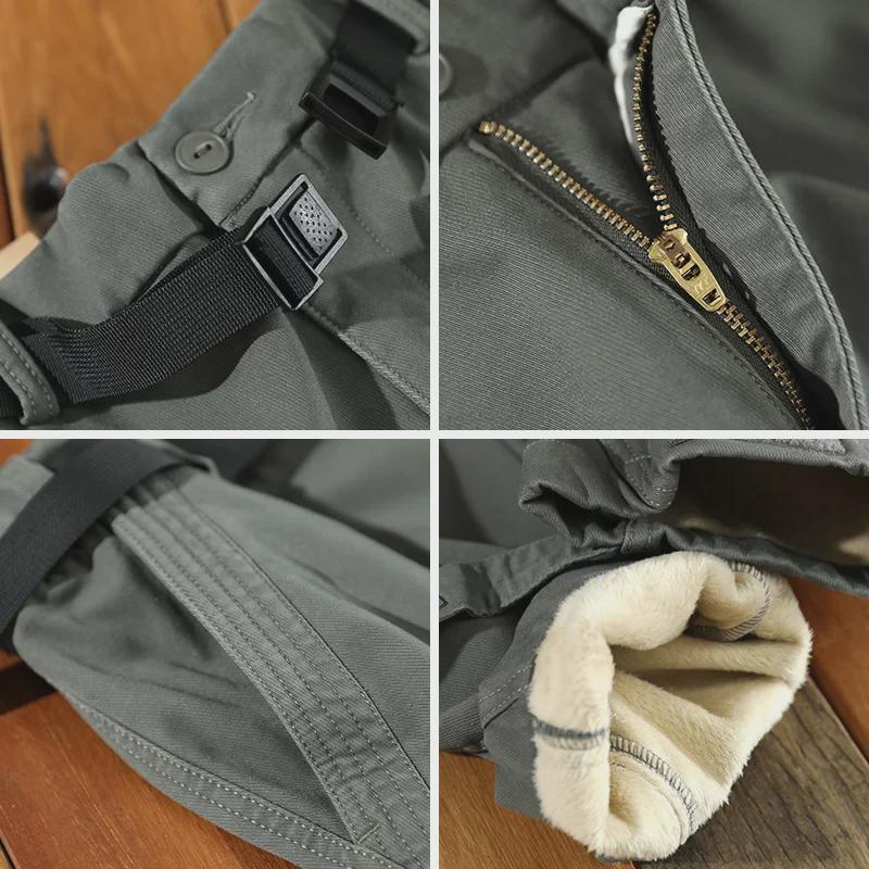 Men's Winter Plus-Size Velvet Work Pants - Loose Fit Casual Trousers