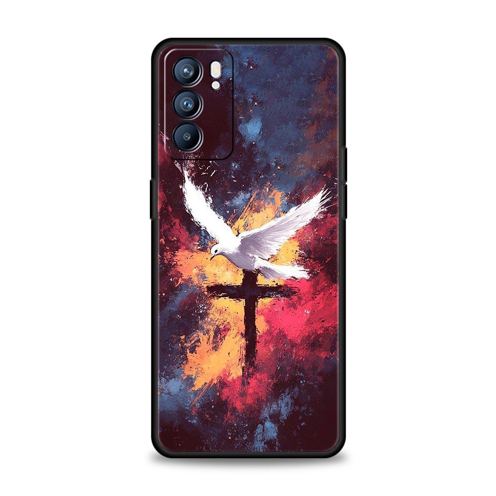 Bible Jesus Christ Christian Cross Case For Oppo Reno13 Reno12 Reno11 F Reno10 Pro A54 5G Find X5 A9 A78 4G A79 A80 A98 Cover