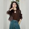 Bailuyu Motorcycle Style Genuine Leather Short Jacket