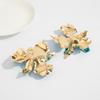 Oversized Statement Earrings Drip Oil Petal Earrings Fashion 3D Flower Stud Earrings  Party Wear