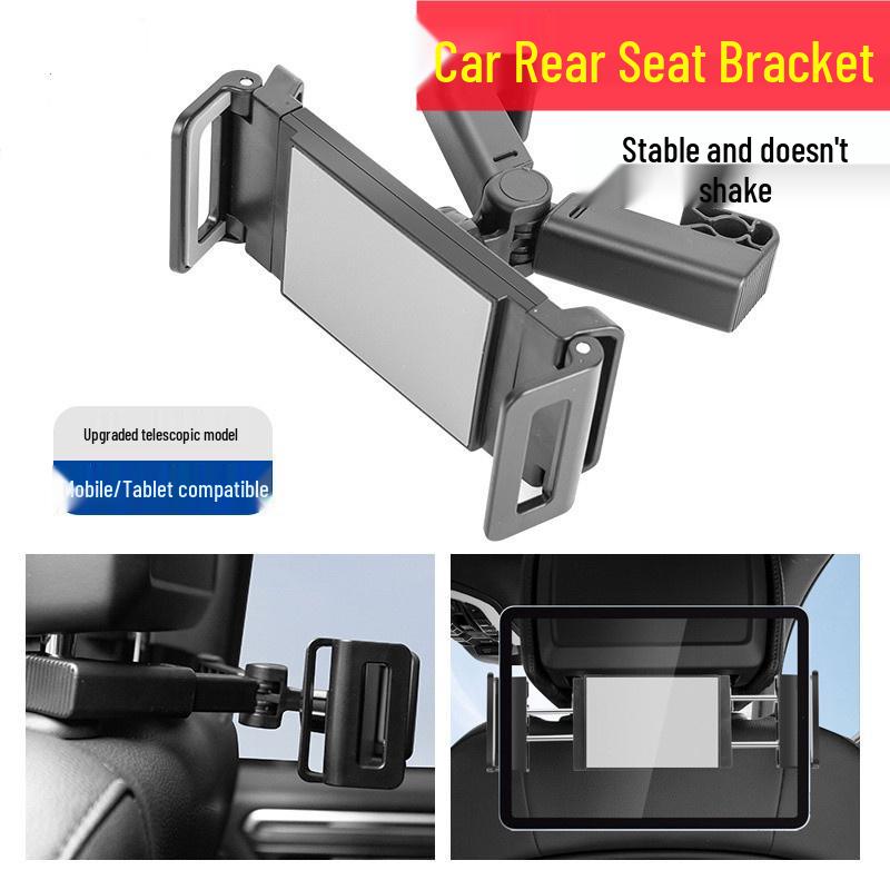 Bolishen Car Rear Seat Headrest Phone Holder - Foldable Clip-on Support