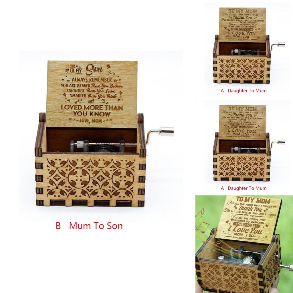 Beautiful Wooden Music Box For Daughter Touching You Are My Sunshine Keepsake Gift