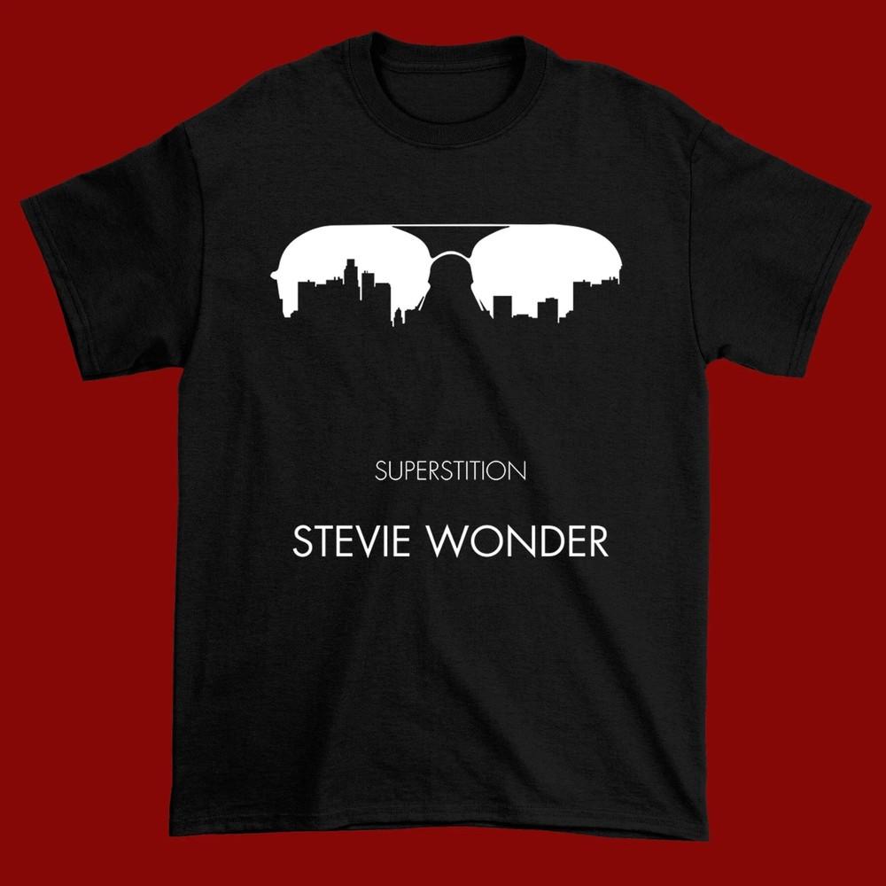 Stevie Wonder Shirt Hip Hop Black Unisex S-234XL T-shirt DM926 Unisex T-Shirt S