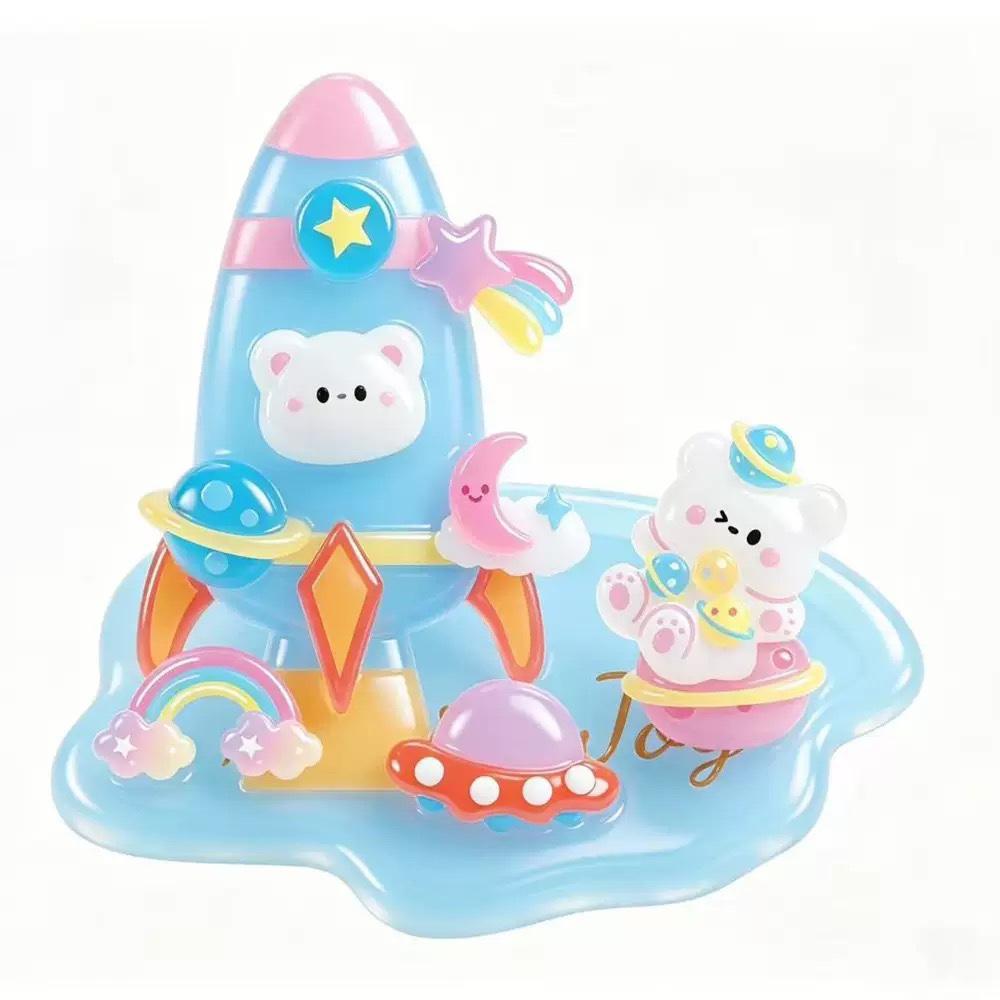 3D Crystal Stickers Cute Relief Stickers Fun Stacking Series Children's Toys Exchange Stickers Stationery School Office Supplies