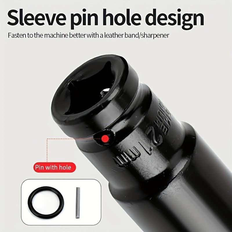 10PCS 8-24mm Deep Impact Socket Wrench Set Hex Drive Sockets with Extension Bar Case for Car Auto Repair Tool Kit