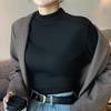 Women Thick Fleece Lined Half Turtleneck Thermal Inner Bottoming Top