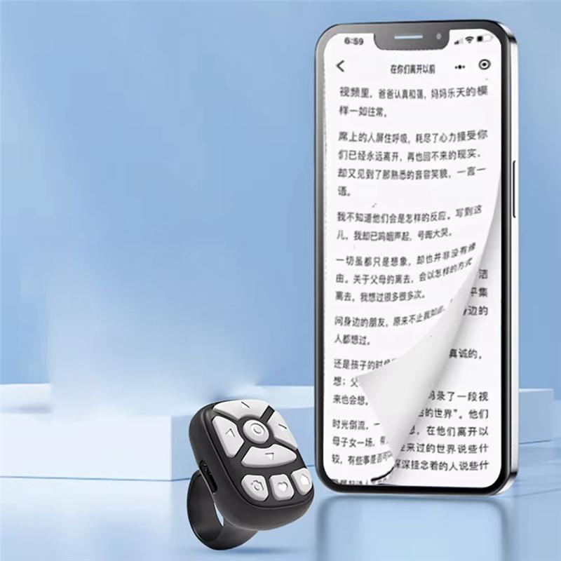 -A42U Bluetooth Пульт Дистанционного Управления Прокручивающий Кольцо На Палец Для Удаленного Управления Телефоном Видео Пульт Селфи Палка Контроллер Камеры