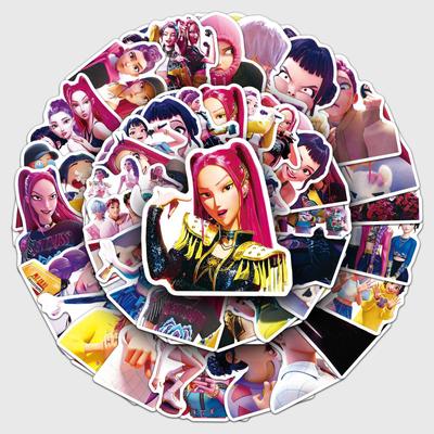 50 nálepiek KPOP Lovcov démonov: Nálepky na vodotesné puzdro na telefón s motívom anime filmu