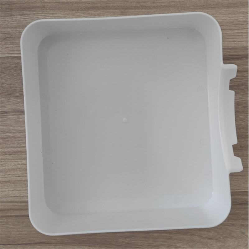 Drain Guide Tray for Washer Area 2 Piece PE Plastic Funnel Tray Set with Square Form and Curved Water Channel for Laundry Room Drain Use
