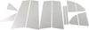 Finish Stainless Steel Pillar Panels Visor for Atenza Sedan GJ Fits and FP Atenza Sedan Ultra-Mirror (No Required) (PIL-SIL-080) (12-Piece