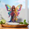 1Pcs Butterfly Fairys Sculpture Ornament Home Decoration Acrylic Butterfly Fairys Statue Figurines Table Centerpieces