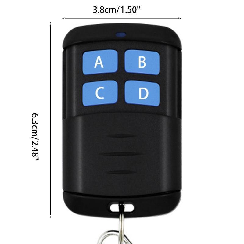 433MHz Universal Remote Control 1527 Learning Code 4 Button Transmitter For Gate Garage Door Light Remote Controller