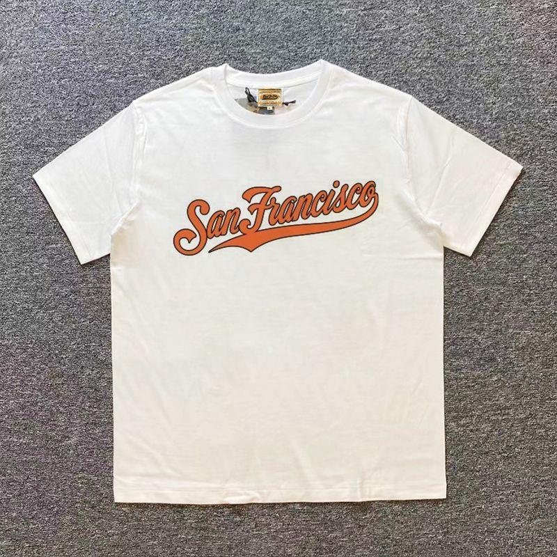 

Heavy Weight Ice-Proof Cotton! SAN FRANCISCO San Francisco Vintage Style Short-Sleeved Men s and Women s Amekaji T-shirt White-4XL