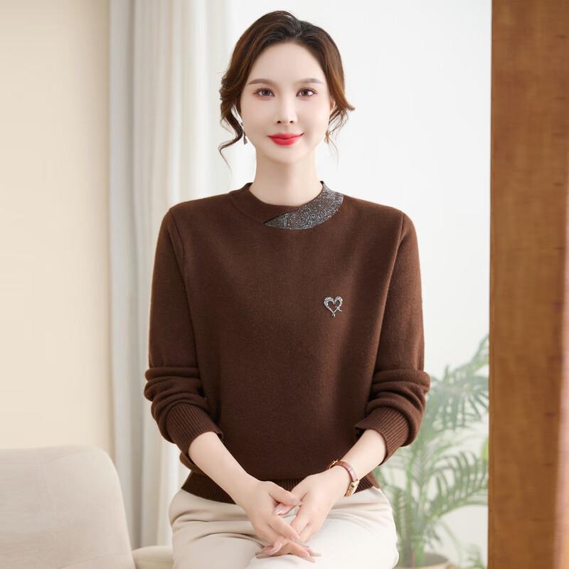 YUZHAOLIN Women's Plus Velvet Warm Knit Sweater