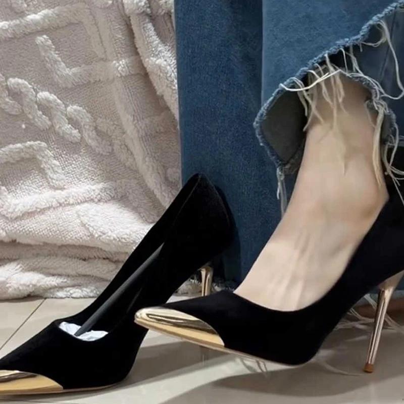 Módní Tenké Vysoké Podpatky Dámské Párty Klubové Boty Módní Mělké Boty se Špičatou Špičkou Elegantní Párty Lodičky pro Striptérky