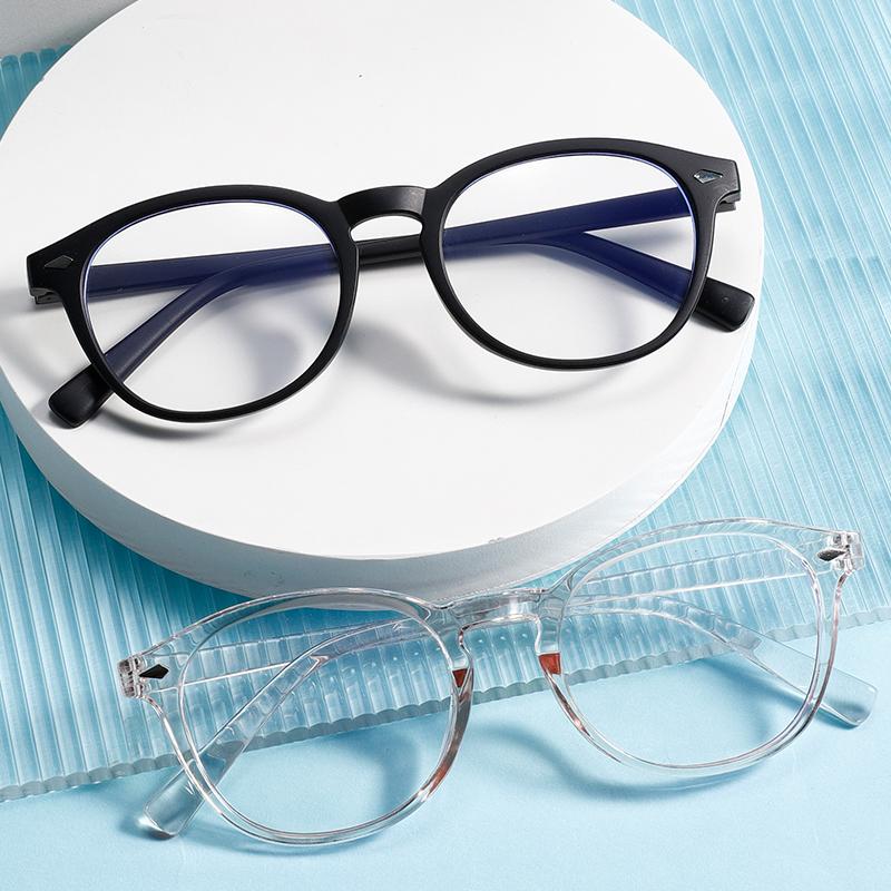Anti-blue Light Glasses Exquisite Round Eyewear Women Men Simple Leisure Eyewear Blue Light Blocking Man Lady Computer Eyeglas