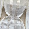 Abito lavorato a maglia senza schienale elegante scava fuori Abito da donna elegante a maniche lunghe sexy Mini abiti a matita Abito coreano sottile di moda di base sottile femminile 2024