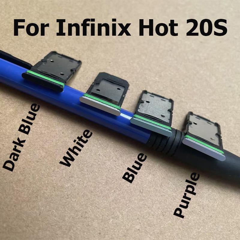 SIM Card Tray For Infinix Hot 20S SD Card Tray Slot Holder Connector Repair Parts Replacement X6827