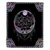 Colorful Moon Lotus Printed Flannel Blanket Gift Blanket Soft and Comfortable Suitable for Adults Home Picnic Travel