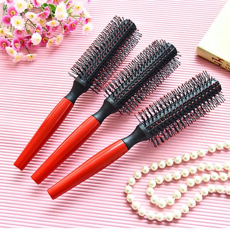 1pcs Antistatic DIY Curling Comb Hair Massage Salon Hair Care Straight Curved Curl Coat Pear Head Round Hair Brush Female