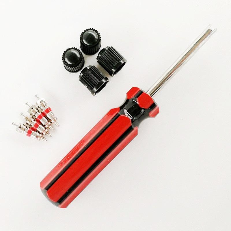 Sada nástrojů pro demontáž ventilových vložek pro elektromobily, jízdní kola a motocykly