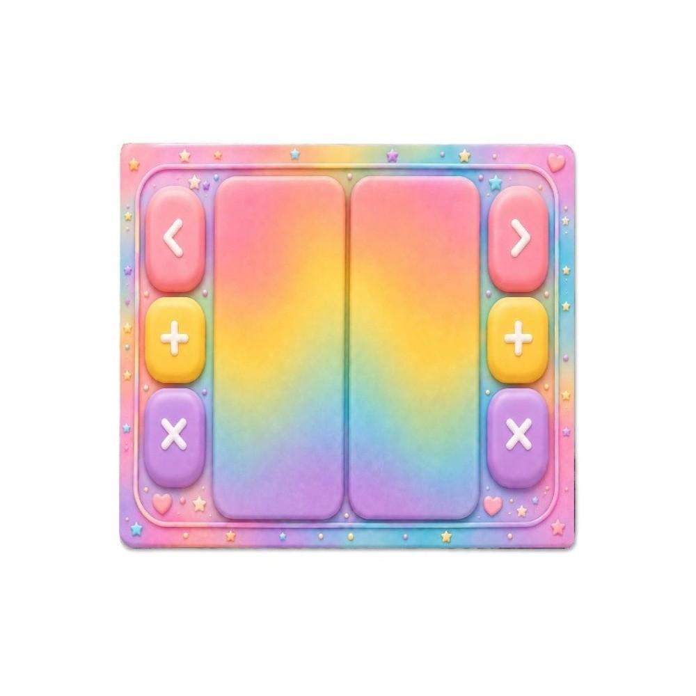 Rubber Backing Fidget Trading Mat Rounded Buttons Kids Toy Trading Mat  Trading Card Playmat