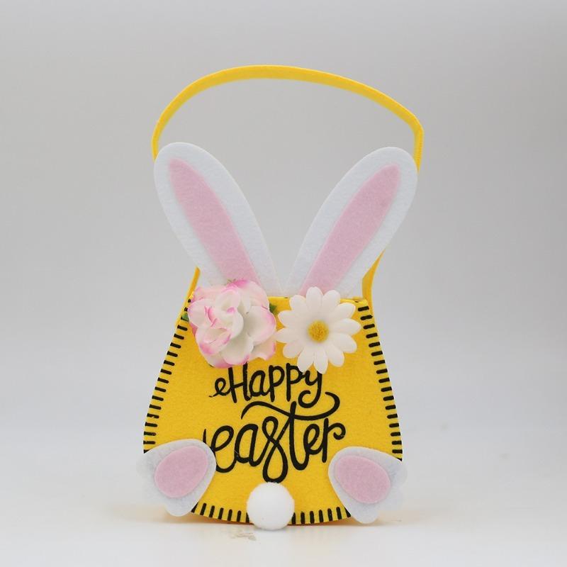1pcs Easter Handheld Basket Home Rabbit Decoration Simple Storage Basket Cute Bunny-Shaped Tote for Easter Gifts & Home Decorate