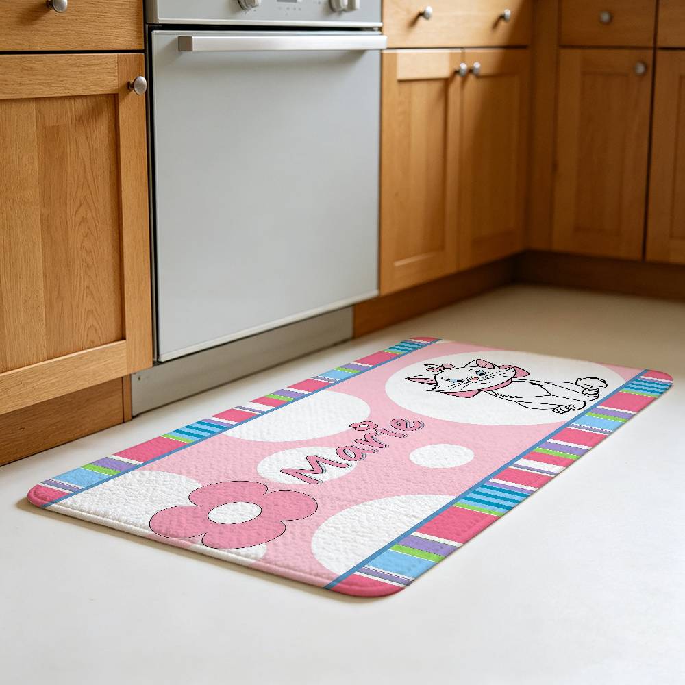 Cute Beautiful Cat Floor Mat Footpad Mats Style Soft Bedroom Floor House Laundry Room Mat Anti-skid Household Carpets
