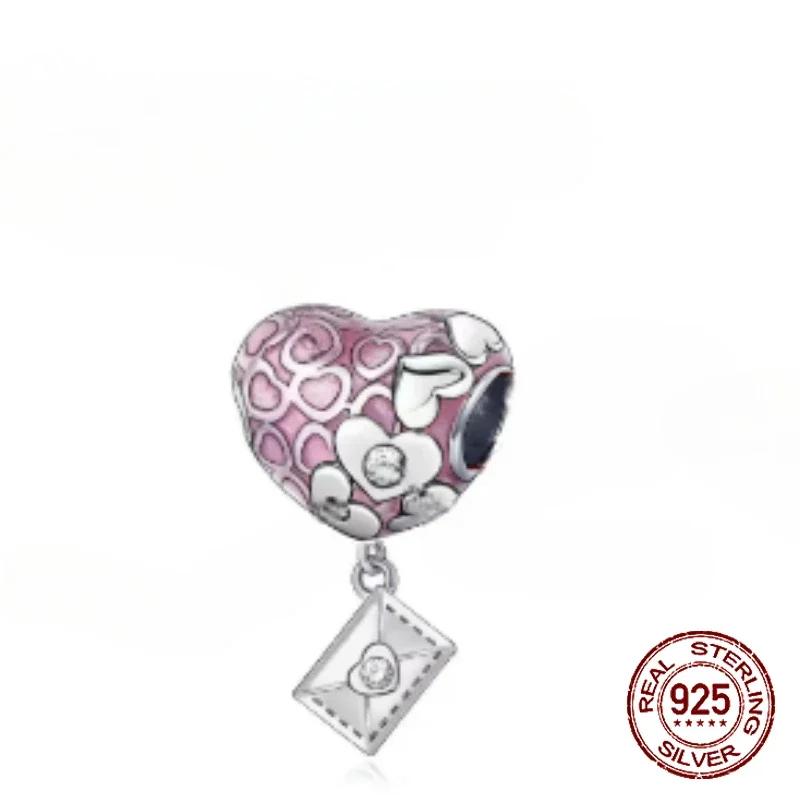 Newest Charm Bead Air Balloon Colorful Copper Love Family Dangle Fit Necklace Bracelet Diy Jewelry