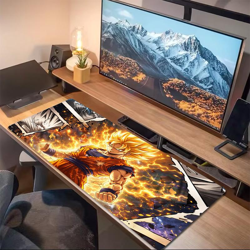 Son Goku Potisk Polštář Protiskluzový Podložka pod Notebook Tablet Velká Podložka pod Myš XXL Podložka Mini PC Herní Podložka S Uzamykatelným okrajem